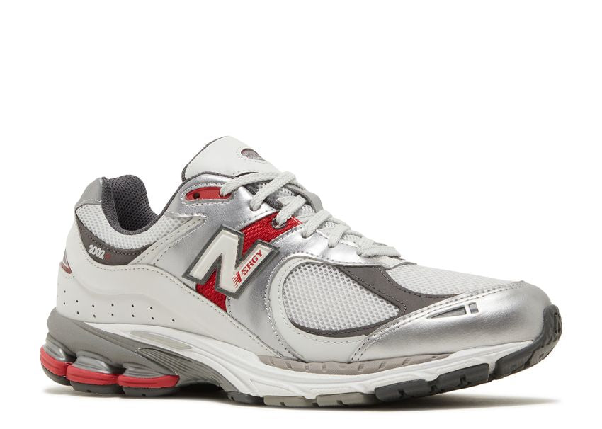 New Balance 2002R Silver Metallic Team Red