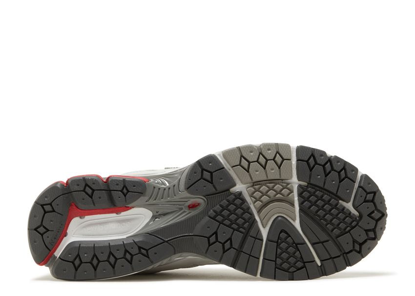 New Balance 2002R Silver Metallic Team Red