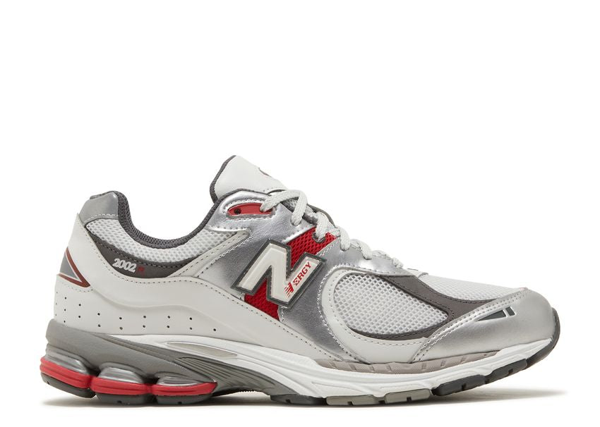 New Balance 2002R Silver Metallic Team Red