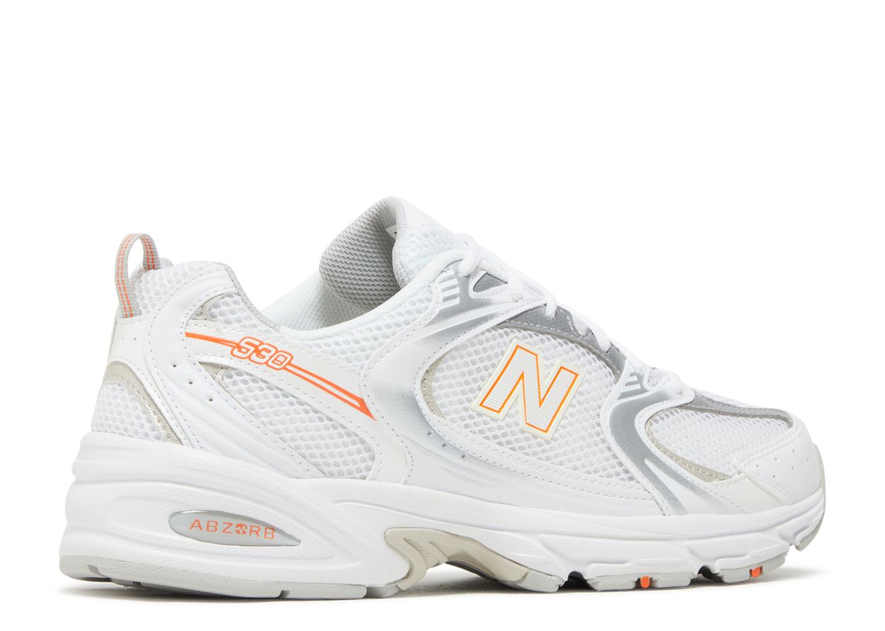 New Balance 530 White Silver Retro Orange